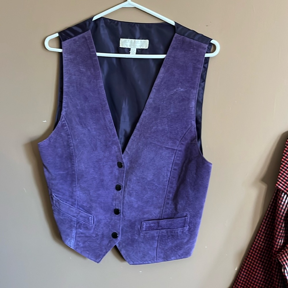 😄Purple Suede Vintage Vest